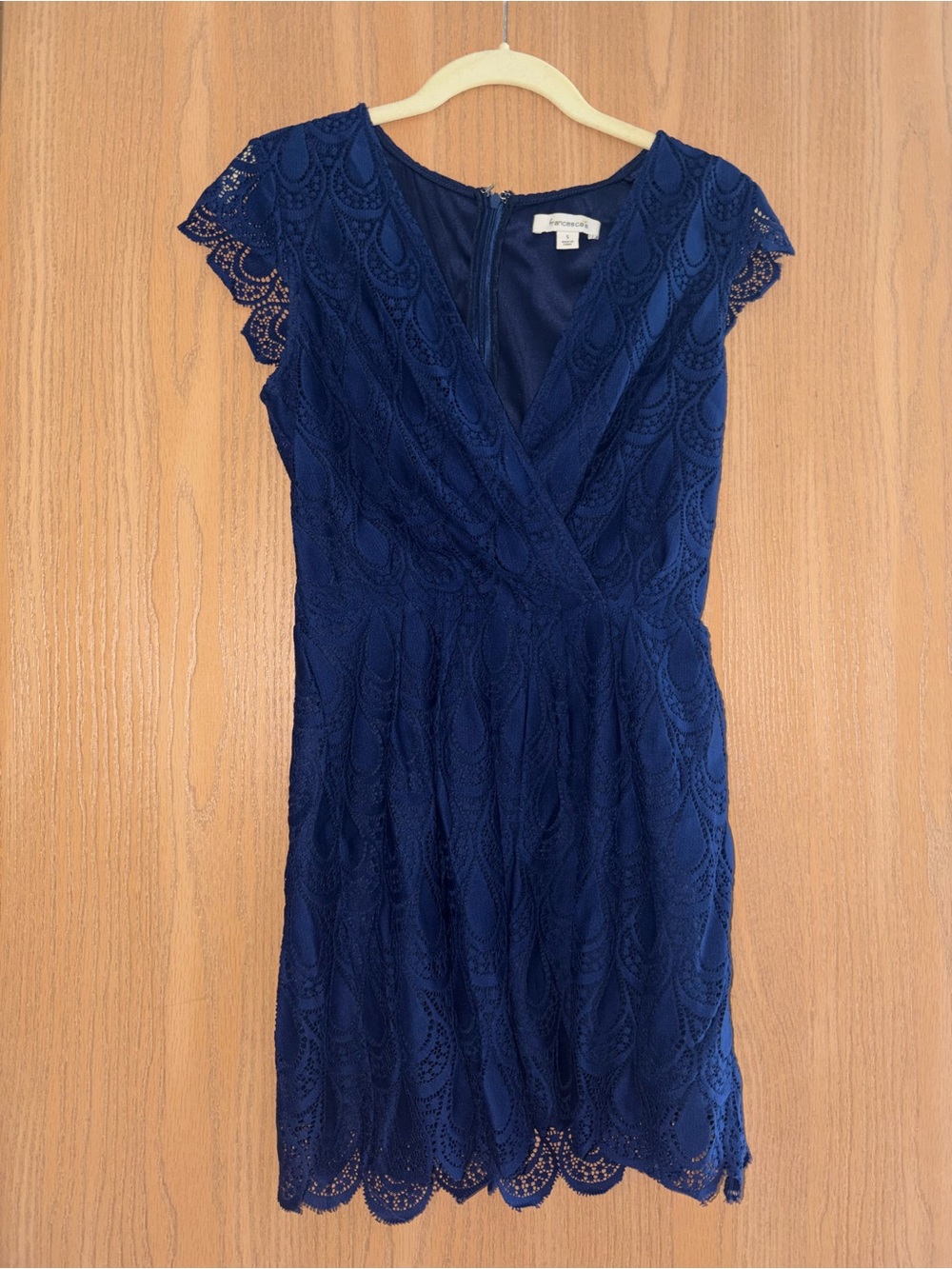 Women’s Navy Blue Lace Wrap Romper